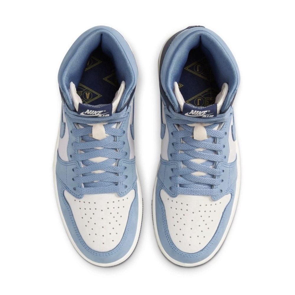New Nike Women's Air Jordan RETRO 1 HIGH OG Size 10 First Flight Blue NIB - Picture 2 of 6